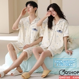 qm0168-bo-do-ngu-pijama-cap-doi-thun-cotton-quan-ngan-2-tui
