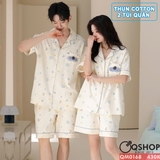qm0168-bo-do-ngu-pijama-cap-doi-thun-cotton-quan-ngan-2-tui