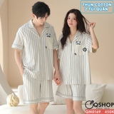 qm0169-bo-do-ngu-pijama-cap-doi-thun-cotton-quan-ngan-2-tui