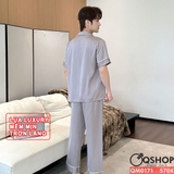 qm0171-bo-do-ngu-pijama-nam-tay-ngan-quan-dai-lua-cao-cap