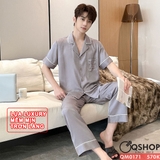 qm0171-bo-do-ngu-pijama-nam-tay-ngan-quan-dai-lua-cao-cap