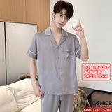 qm0171-bo-do-ngu-pijama-nam-tay-ngan-quan-dai-lua-cao-cap
