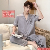 qm0171-bo-do-ngu-pijama-nam-tay-ngan-quan-dai-lua-cao-cap