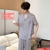 qm0171-bo-do-ngu-pijama-nam-tay-ngan-quan-dai-lua-cao-cap