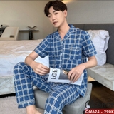 bo-do-pijama-nam-quan-dai-tay-ngan-thun-cotton-qm624