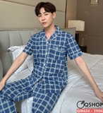 bo-do-pijama-nam-quan-dai-tay-ngan-thun-cotton-qm624