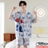 bo-do-ngu-nam-quan-ngan-tay-ngan-lua-satin-mem-hoa-tiet-hoat-hinh-de-thuong-qm93