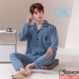 bo-do-ngu-pijama-nam-tay-dai-quan-dai-thun-co-gian-thoai-mai-qm955