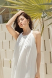 Đầm maxi cổ yếm dập ly 2 dây Malena Dress JL180