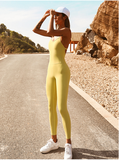 Jumpsuit yoga dây đan PT178