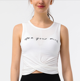 Áo croptop xoắn eo sát nách PT086 (PT Sport)