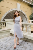 Jenny Le - Đầm xoắn eo xẻ tà Ruffer Dress JL145