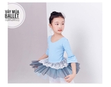 Váy múa bèo ren tay lỡ xanh