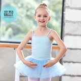 Váy múa 2 dây sao lấp lánh (đen, tím, hồng)