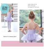 Váy múa 2 dây sao lấp lánh (đen, tím, hồng)