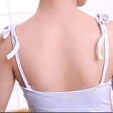 Váy múa 2 dây trắng đen chấm bi