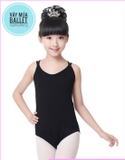 Áo tập múa 2 dây chéo (tím, xanh, hồng, đen)