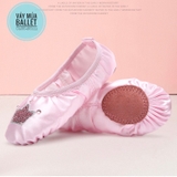 Giày vải múa satin vương miện kimsa