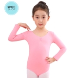 Áo tập múa basic dài tay (tím, hồng)