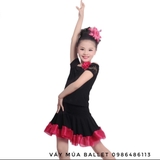 Bộ váy khiêu vũ latin hoa hồng