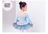 Váy múa bèo ren tay lỡ xanh