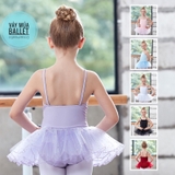 Váy múa 2 dây sao lấp lánh (đen, tím, hồng)