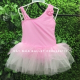 Váy múa lệch vai hồng