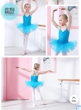 Set áo váy múa thun dây chéo (hồng, xanh, trắng, vàng)