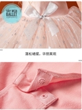 Váy múa tay bồng sao nơ (tím, xanh, hồng)