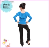 Bộ dance bẹt vai dài tay màu xanh, đen, đỏ