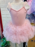 Váy múa cotton đá dây hoa voan mềm