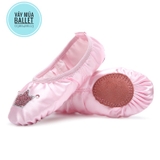 Giày vải múa satin vương miện kimsa