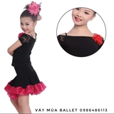Bộ váy khiêu vũ latin hoa hồng