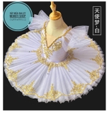 Set váy múa biểu diễn kèm quần tất, vương miện, hoa tay
