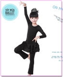 Bộ khiêu vũ dance thun 2 tầng dài tay