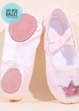 Giày vải múa satin vương miện kimsa