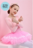 Váy múa viền ren dài tay