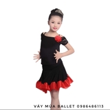 Bộ váy khiêu vũ latin hoa hồng