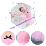 Set váy múa gân nơ đen dài tay (tím, hồng, xanh)