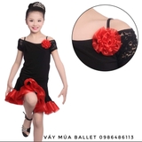 Bộ váy khiêu vũ latin hoa hồng