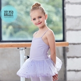 Váy múa 2 dây sao lấp lánh (đen, tím, hồng)