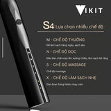 Bàn chải điện cao cấp tích hợp máy rửa mặt Vikit S41 Smart Series tặng kèm bộ massage, giá treo