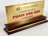 Biển chức danh kim loại 1