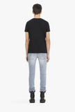 Balmain Black cotton T-shirt with silver Balmain Paris logo