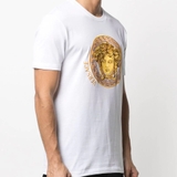 Versace T-Shirt White Basic Medusa Logo 'Gold'