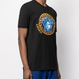 Versace T-Shirt Black Basic Medusa Logo 'Blue'