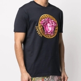 Versace T-Shirt Black Medusa Logo 'Pink'