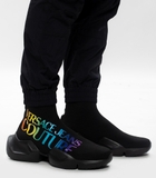 Versace Jeans Couture high-top sneaker 'Black Rainbow'