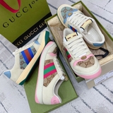 Giày Gucci Women’s Screener Sneaker With Crytals 'Xanh Dương Ngọc'