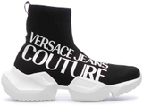 Versace Jeans Couture high-top sneaker 'Black White'